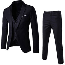 Load image into Gallery viewer, NEW Fashion Formal Set Men’s Slim 3-Piece Suit Blazer Business Wedding Party Jacket Vest &amp; Pants Plus Size S-3XL Freeship костюм