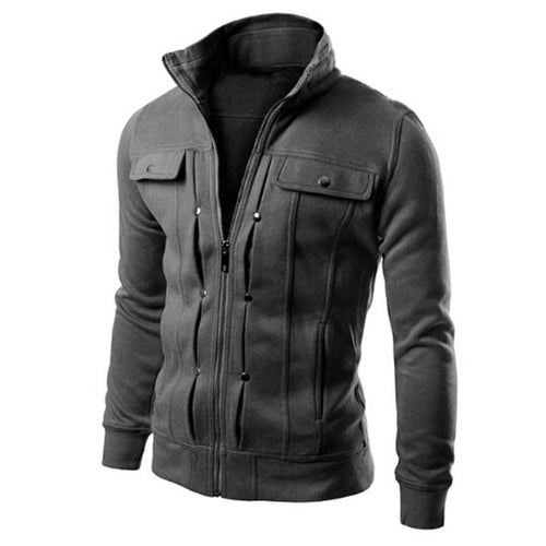 Men's Jacket TOP Fashion  Man Slim Designed Lapel Cardigan Coat Jacket Men's Coats Streetwear Mans Windbreaker