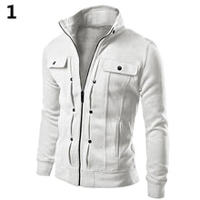 Load image into Gallery viewer, 2019 New Arrival Men's Stand Collar Zipper Tracksuit  Casual Jacket Coat for Winter Warm Men Jacket Outwear