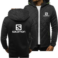 Load image into Gallery viewer, Autumn Winter fashion hoodies men Sweatshirts Salomon printed spliced Long sleeve Casual Coat jacket Cardigan Plus velvet hoody