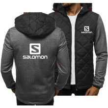 Load image into Gallery viewer, Autumn Winter fashion hoodies men Sweatshirts Salomon printed spliced Long sleeve Casual Coat jacket Cardigan Plus velvet hoody
