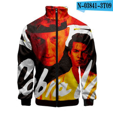 Load image into Gallery viewer, Cobra Kai Bomber Jacket Men Snake 3D Print Zipper Retro Coat Spring 2019 Harajuku Long Sleeve Plus Size Short Biker Jackets