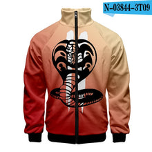 Load image into Gallery viewer, Cobra Kai Bomber Jacket Men Snake 3D Print Zipper Retro Coat Spring 2019 Harajuku Long Sleeve Plus Size Short Biker Jackets