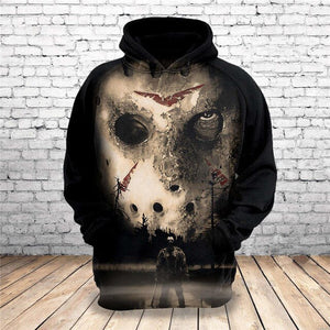 2019 Hot New Customize Design Halloween 3D Horror Jason Printed Hoodies Fashion Pullovers Tops Men Clothing Drop Shipping