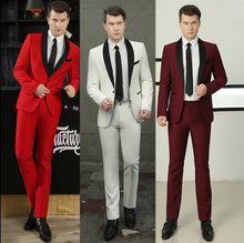 Load image into Gallery viewer, wedding suits for men blazer boys prom mariage suits fashion slim masculino latest coat pant designs chorus clothes fashion