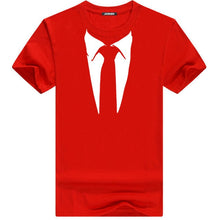 Load image into Gallery viewer, JXGXSX Summer Men T-shirt Homme Streetwear Tuxedo Tees Retro Tie Funny Casual Short Sleeved Tops Cotton T-shirt Tee Camisetas
