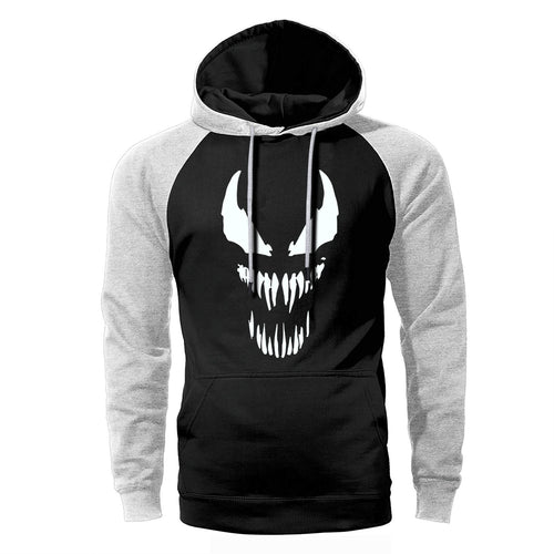 Super Hero Venom Raglan Hoodie Men Cool Hoodies Mens Hipster Hooded Sweatshirt New Style Spring Autumn Hoody Hip Hop Streetwear