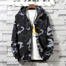Load image into Gallery viewer, 2019 Spring Autumn Mens Casual Camouflage Hoodie Jacket Men Plus Size 3XL Waterproof Windbreaker Coat Male jaqueta masculina