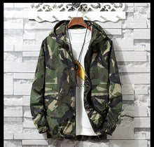 Load image into Gallery viewer, 2019 Spring Autumn Mens Casual Camouflage Hoodie Jacket Men Plus Size 3XL Waterproof Windbreaker Coat Male jaqueta masculina