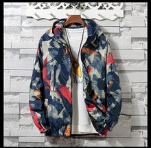 Load image into Gallery viewer, 2019 Spring Autumn Mens Casual Camouflage Hoodie Jacket Men Plus Size 3XL Waterproof Windbreaker Coat Male jaqueta masculina