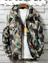 Load image into Gallery viewer, 2019 Spring Autumn Mens Casual Camouflage Hoodie Jacket Men Plus Size 3XL Waterproof Windbreaker Coat Male jaqueta masculina