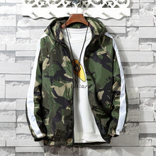 Load image into Gallery viewer, 2019 Spring Autumn Mens Casual Camouflage Hoodie Jacket Men Plus Size 3XL Waterproof Windbreaker Coat Male jaqueta masculina